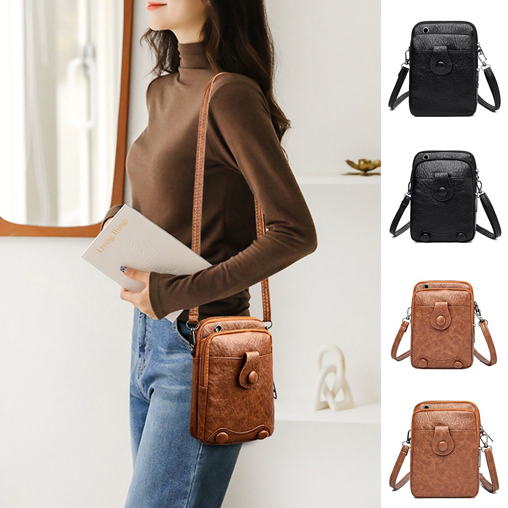 Túi Đeo Chéo Đựng Điện Thoại Phong Cách Retro