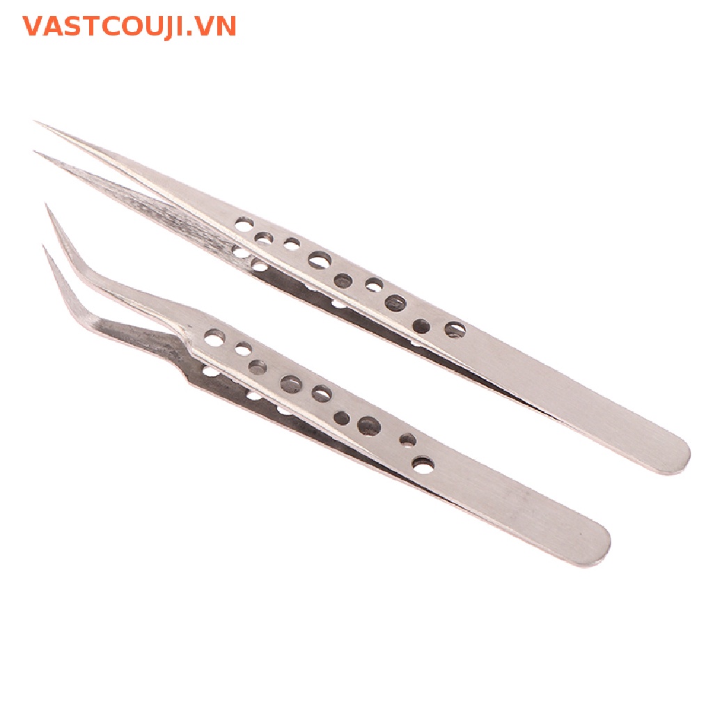 Nhíp Cong Chống Tĩnh Điện 9 Lỗ Bằng Thép Không Gỉ Làm Mô Hình Quân Đội VASTJI