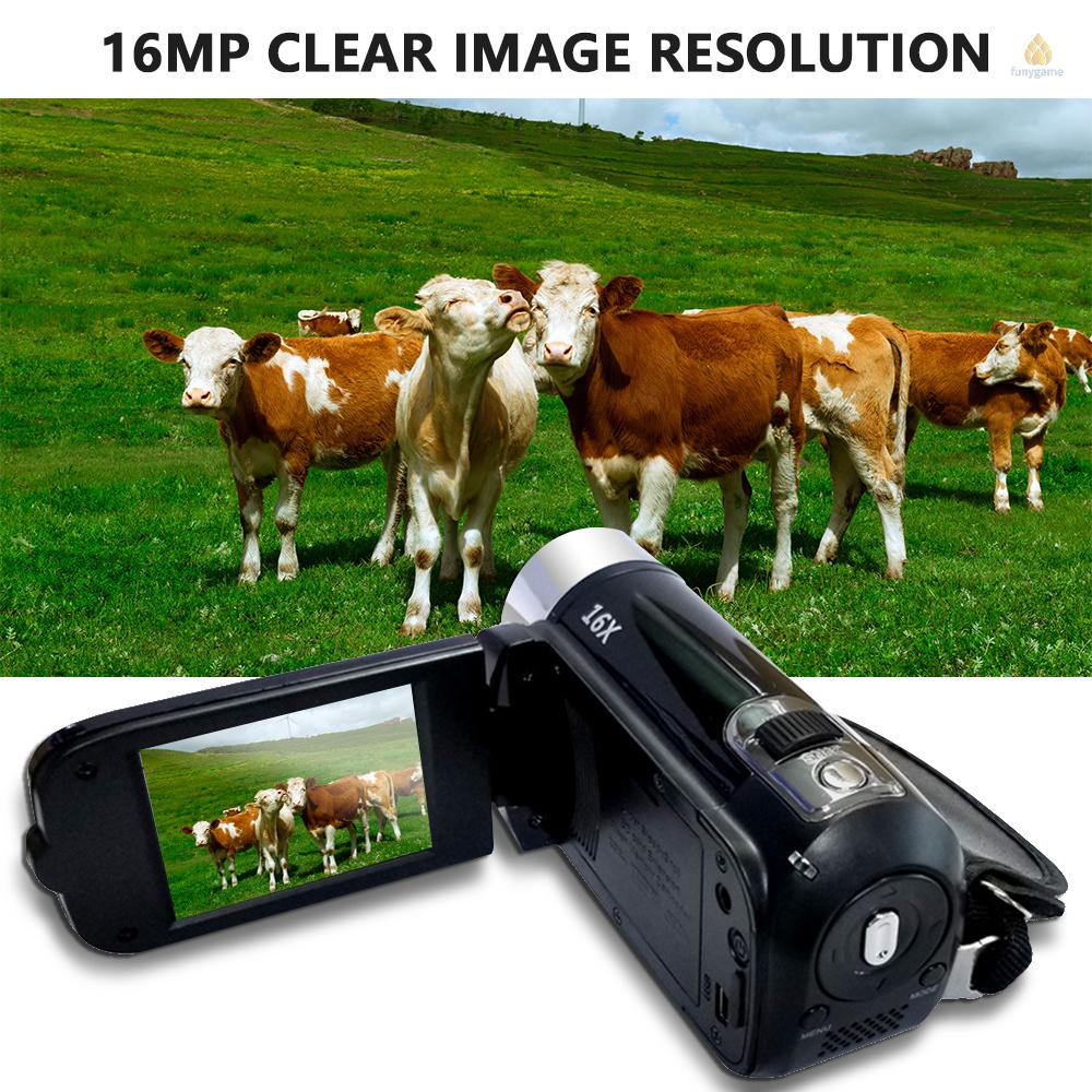 Máy Quay Video Kỹ Thuật Số Độ Nét Cao 1080P Màn Hình LCD 16MP 2.7 Inch Phóng To 16X