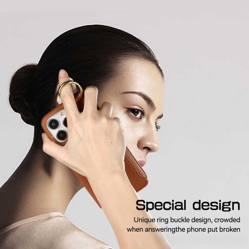 Ốp Điện Thoại Da Dạng Ví Đa Năng Có Dây Đeo Cho iPhone 14 13 12 11 Pro MAX X XR XS MAX 7 Plus 8 Plus