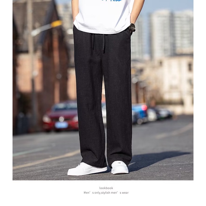 Quần Dài Ống Rộng Phong Cách Nhật Bản Năng Động Trẻ Trung Dành Cho Nam