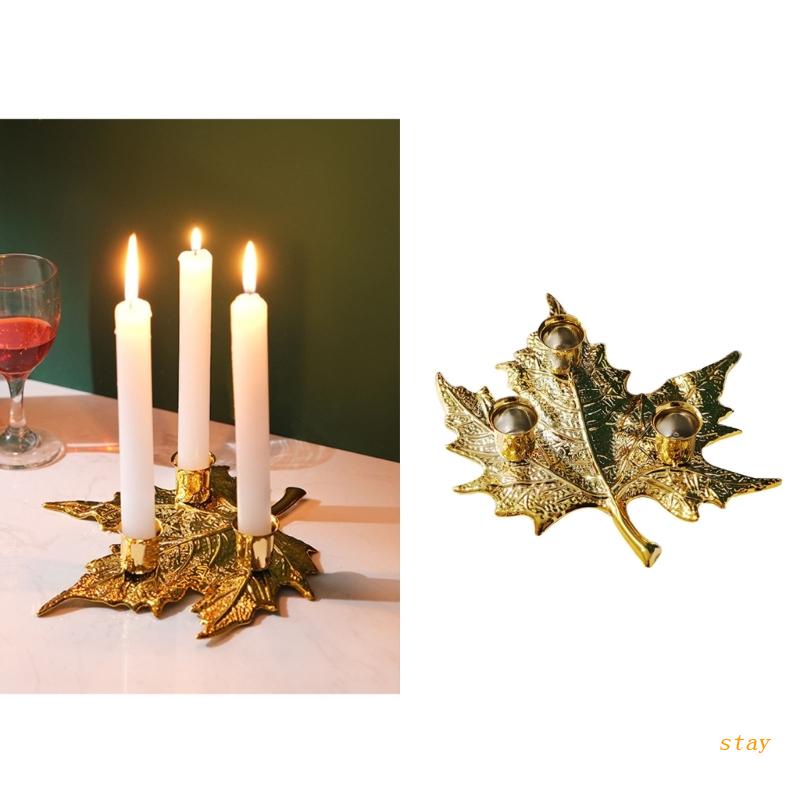 Giá Đỡ Nến Hình Chiếc Lá Chất Liệu Sắt