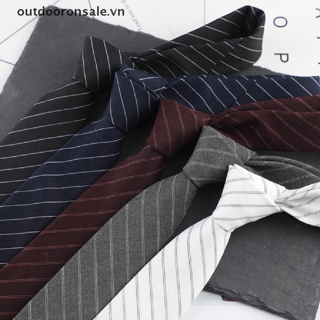 Cà Vạt Len Cotton Kẻ Sọc Caro Màu Trơn Chất Lượng Cao Thời Trang Công Sở