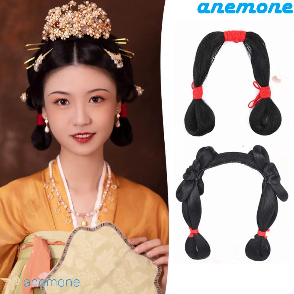 Băng Đô Cài Tóc Giả Bằng Sợi Tổng Hợp Phong Cách Trung Hoa Cổ Điển Thời Trang Cho Nữ