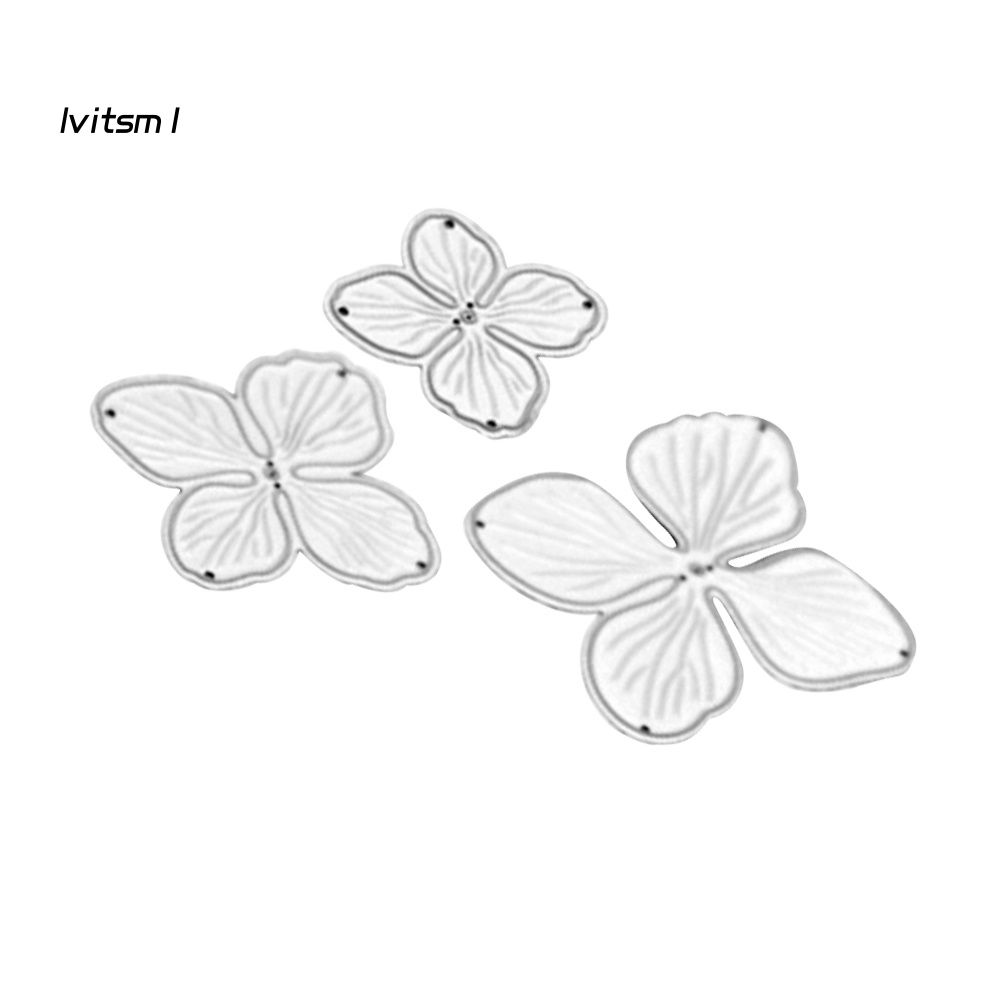 Set 3 Khuôn Cắt Giấy Kim Loại Hình Hoa Xinh Xắn