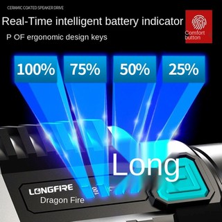 Quad-Core Bright LED Flashlight Strong Light Rechargeable Super Bright