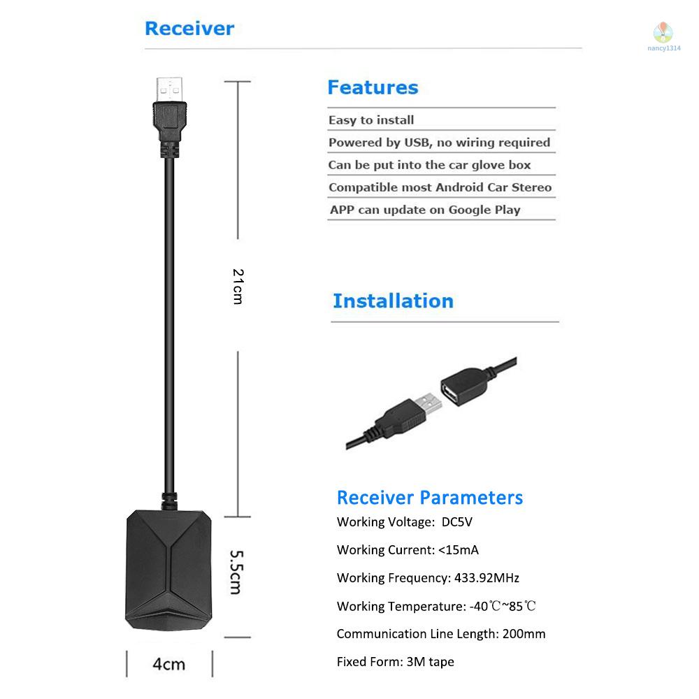 Hệ Thống Giám Sát Áp Suất Lốp Xe Cho Android Kèm 4 Cảm Biến Bên Ngoài Hiển Thị Thời Gian Thực 4 '' Đo