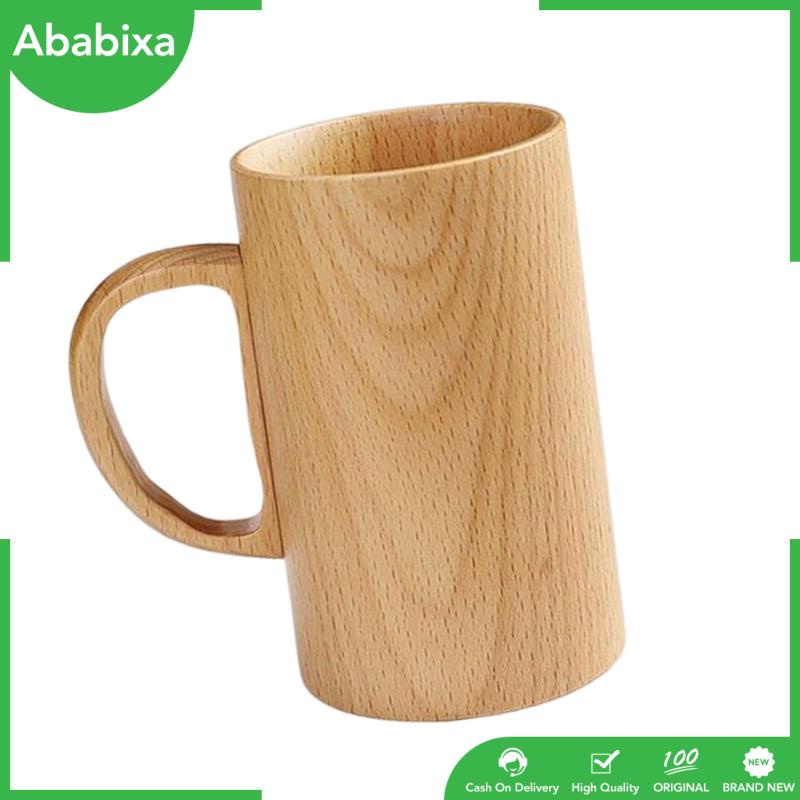 Cốc Uống Trà / Cà Phê Có Tay Cầm Bằng Gỗ 150ml / 300ml Phong Cách Nhật Bản