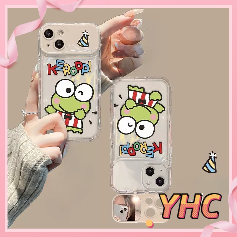 Ốp lưng phone Camera Ếch hoạt hình lật nắp gương trang điểm áp dụng Cho Iphone 6 / 6S / 6splus / se / 7 / 7plus / 8 / 8plus / X / xs / xsmax / 11 / 12 / 13 / 14 / Plus / pro/pro max-8007