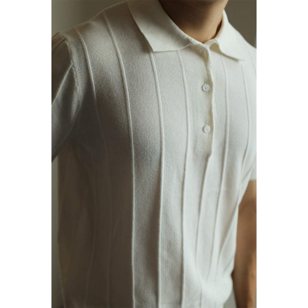 Áo Thun POLO Dệt Kim Tay Ngắn Màu Sắc Tươi Sáng Phong Cách Retro Cho Nam Giới