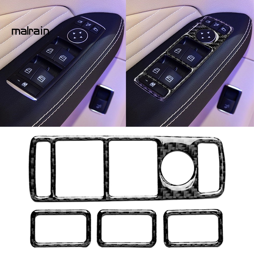 Ốp Viền Bảng Điều Khiển Nâng Cửa Sổ Xe Hơi Bằng Sợi Carbon