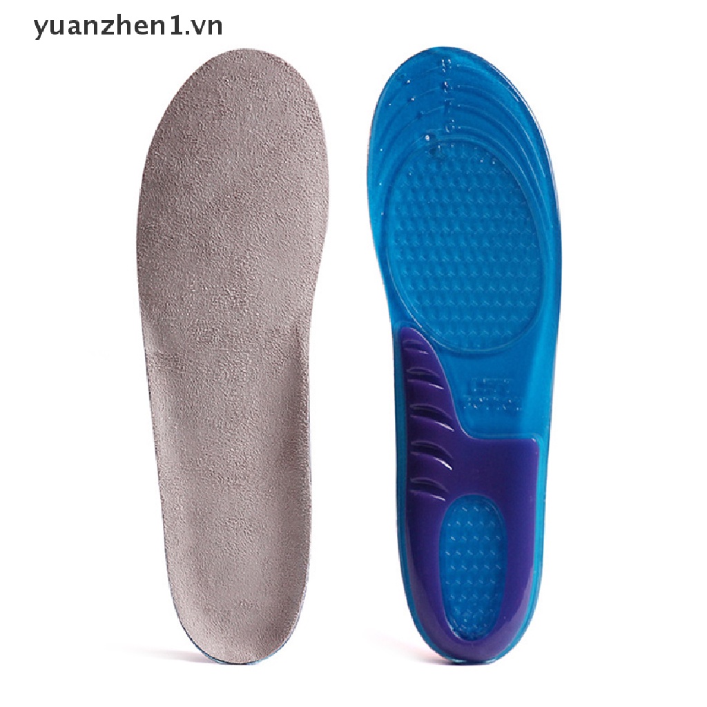 Miếng Lót Giày Thể Thao Hỗ Trợ Giảm Đau Lòng Bàn Chân Chống Sốc Bằng Silicon Gel Mềm Dành Cho Nam Và Nữ