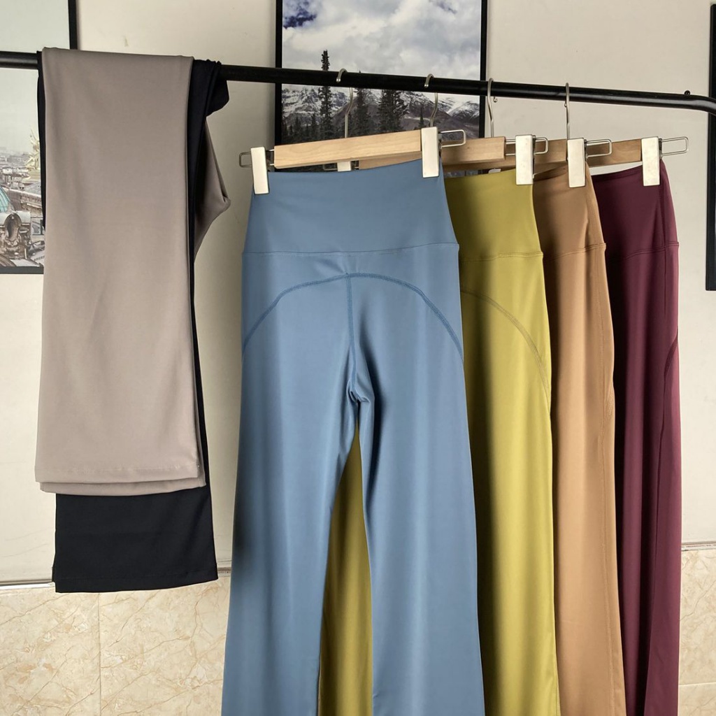 [F &amp; X] Quần Tập Yoga Ống Rộng Nhanh Khô Màu Nude Senseed