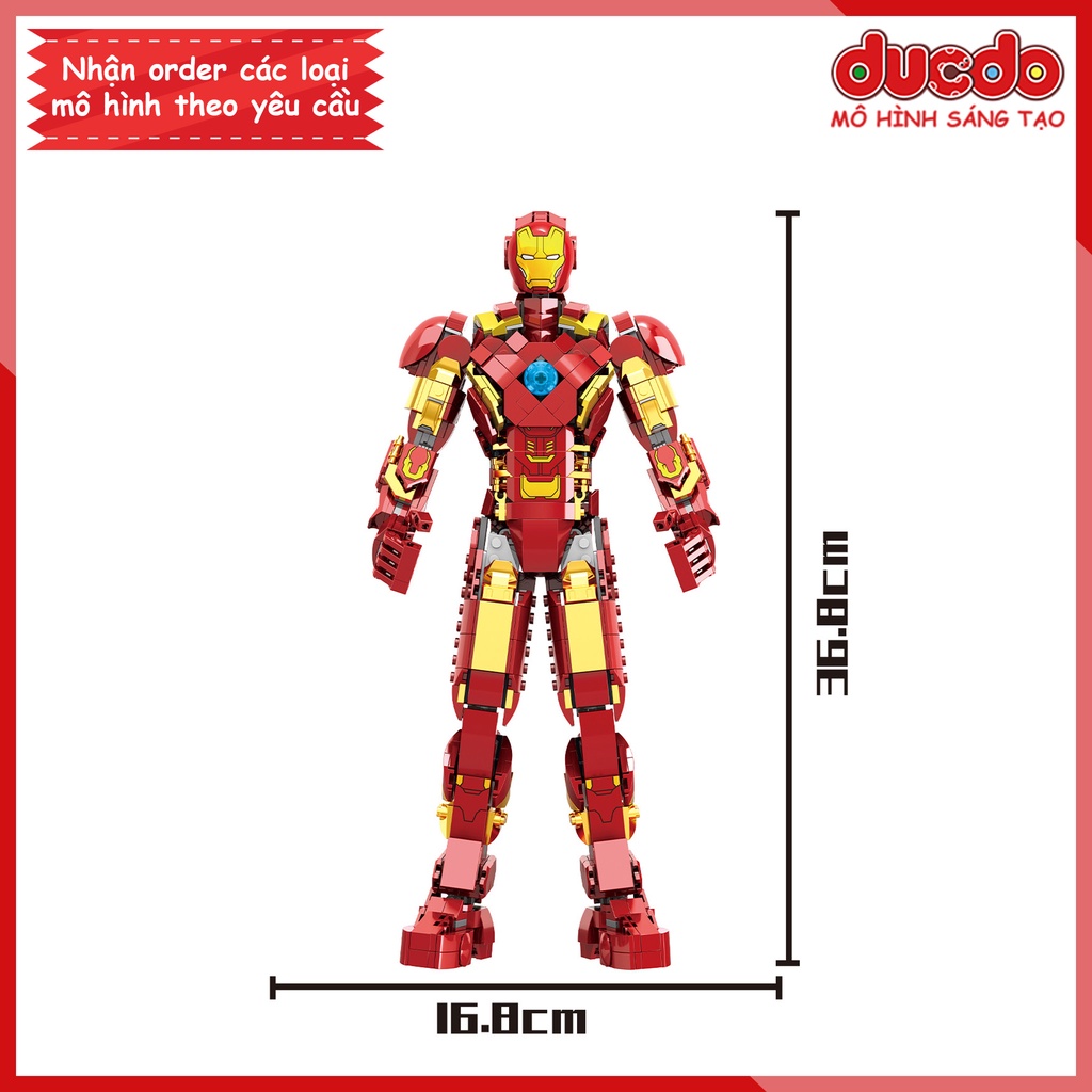 No 4075 Lắp ghép bộ ráp Iron Man MK42 - Iron Hero Mechanical - Đồ chơi Xếp hình Mô hình Iron Man