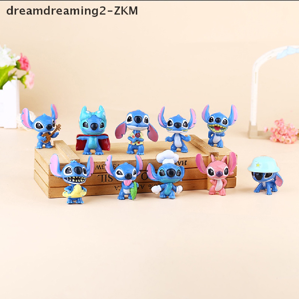 Bộ 10 Mô Hình Đồ Chơi Stitch Bằng PVC Cho Bé
