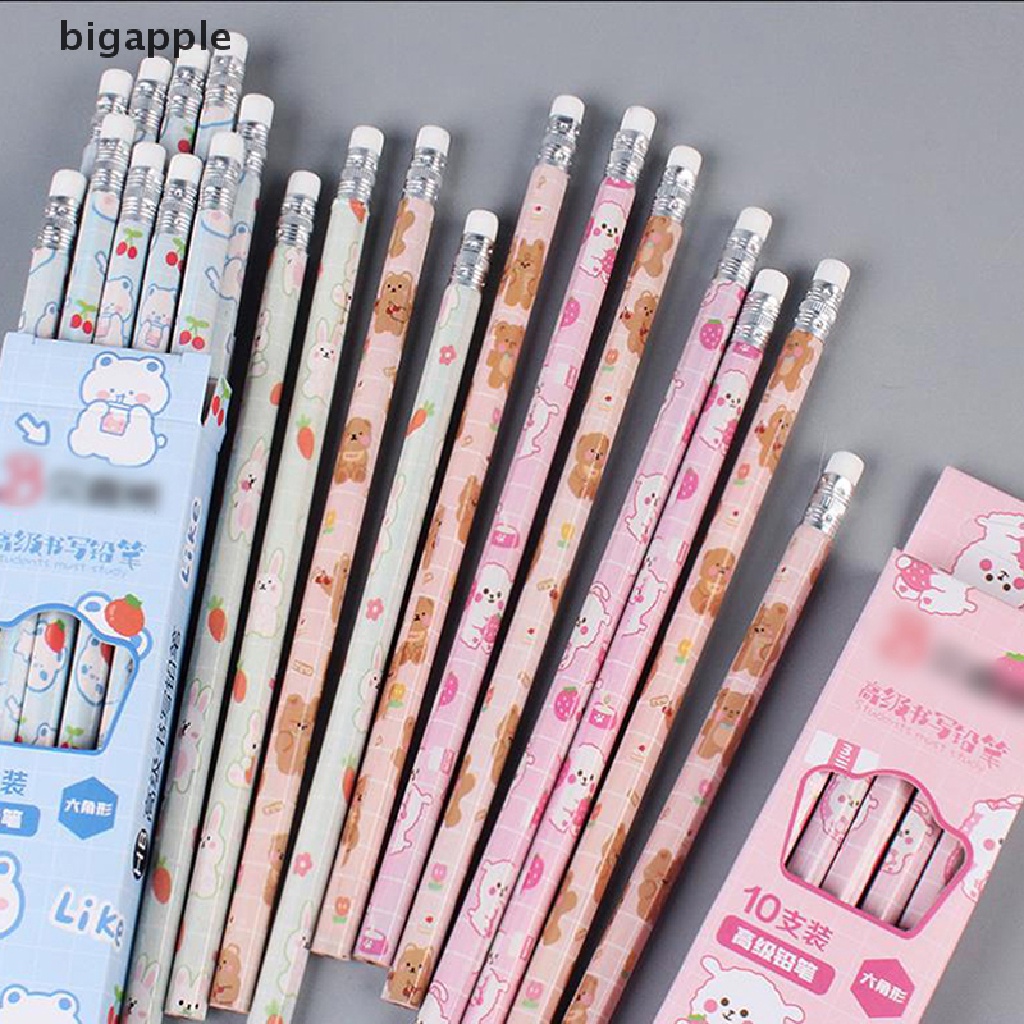 Set 10 Bút Chì Họa Tiết Hoạt Hình Đáng Yêu