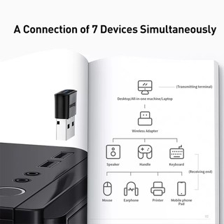 Bộ Chuyển Đổi Bluetooth 5.1 Mini Baseus USB