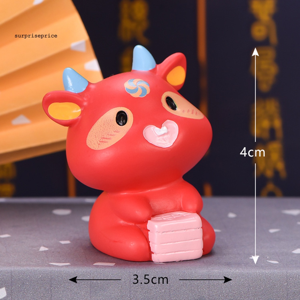 Đồ trang trí Con Trâu May Mắn Mini Bằng Nhựa Ox Buffalo Trang Trí Tiểu Cảnh