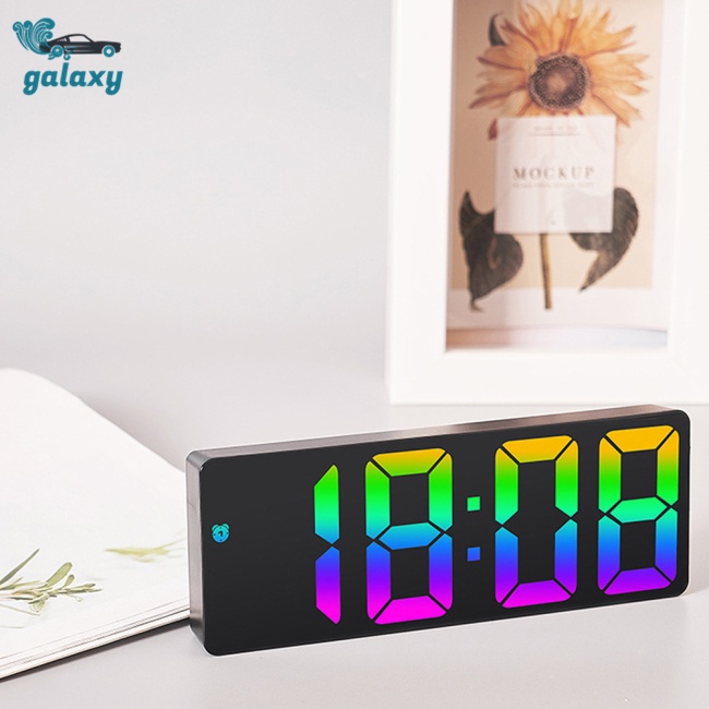 Galaxy Đồng Hồ Báo Thức Điện Tử Màn Hình Lớn 12 / 24 Giờ Nhiều Màu Tùy Chỉnh Tiện Dụng