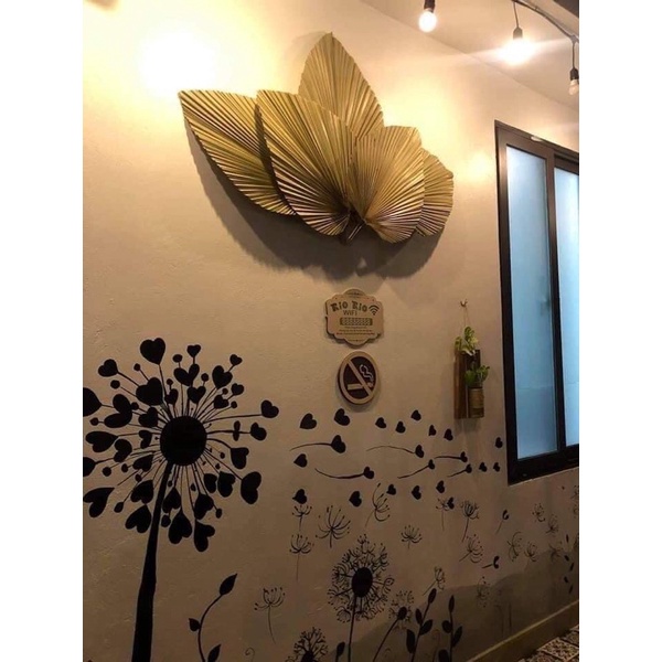 21 lá cọ khô tự nhiên hàng kích thước y như hình to nhỏ dần điều⚡ SIÊU ĐẸP ⚡ 45x50 30x40 20x30 Lá cọ trang trí decor