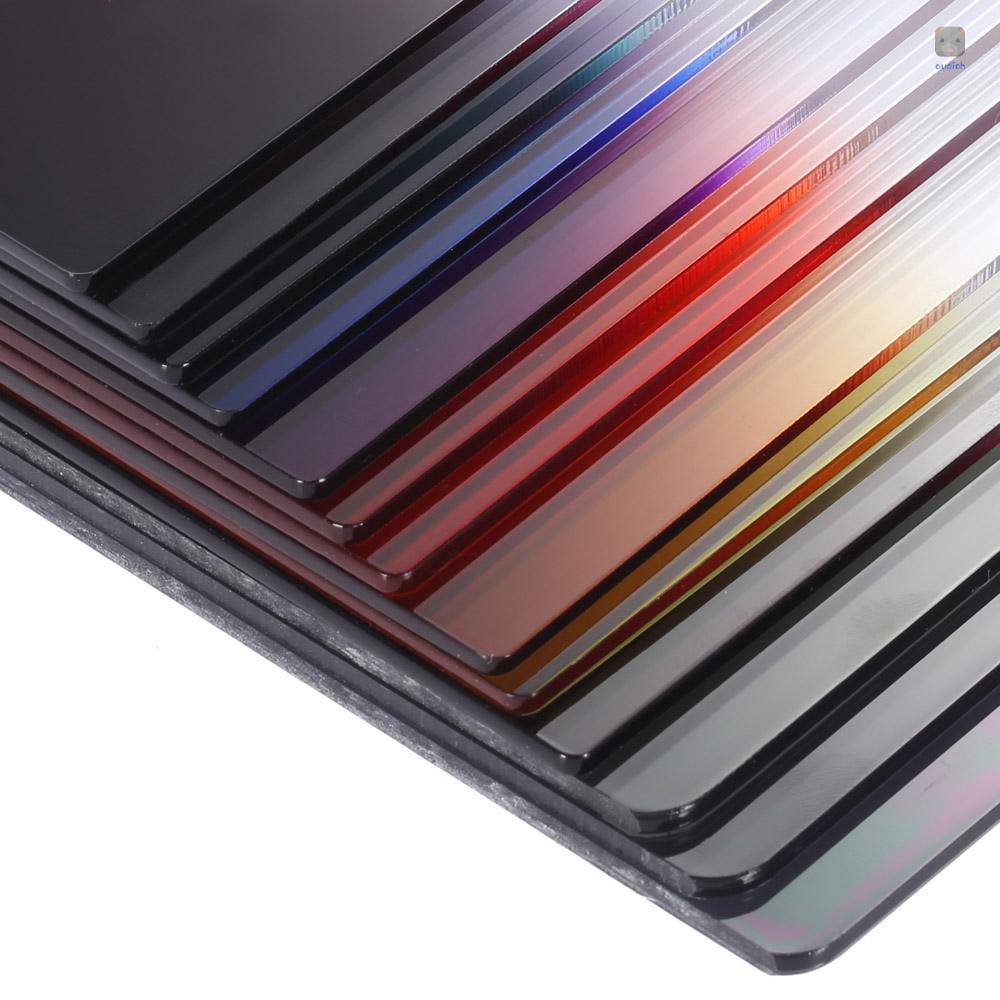 Andoer Set 13 Tấm Lọc Màu Gradient Hình Vuông Kèm Giá Đỡ Và Vòng Nối 52mm / 58mm / 62mm / 67mm / 72mm)