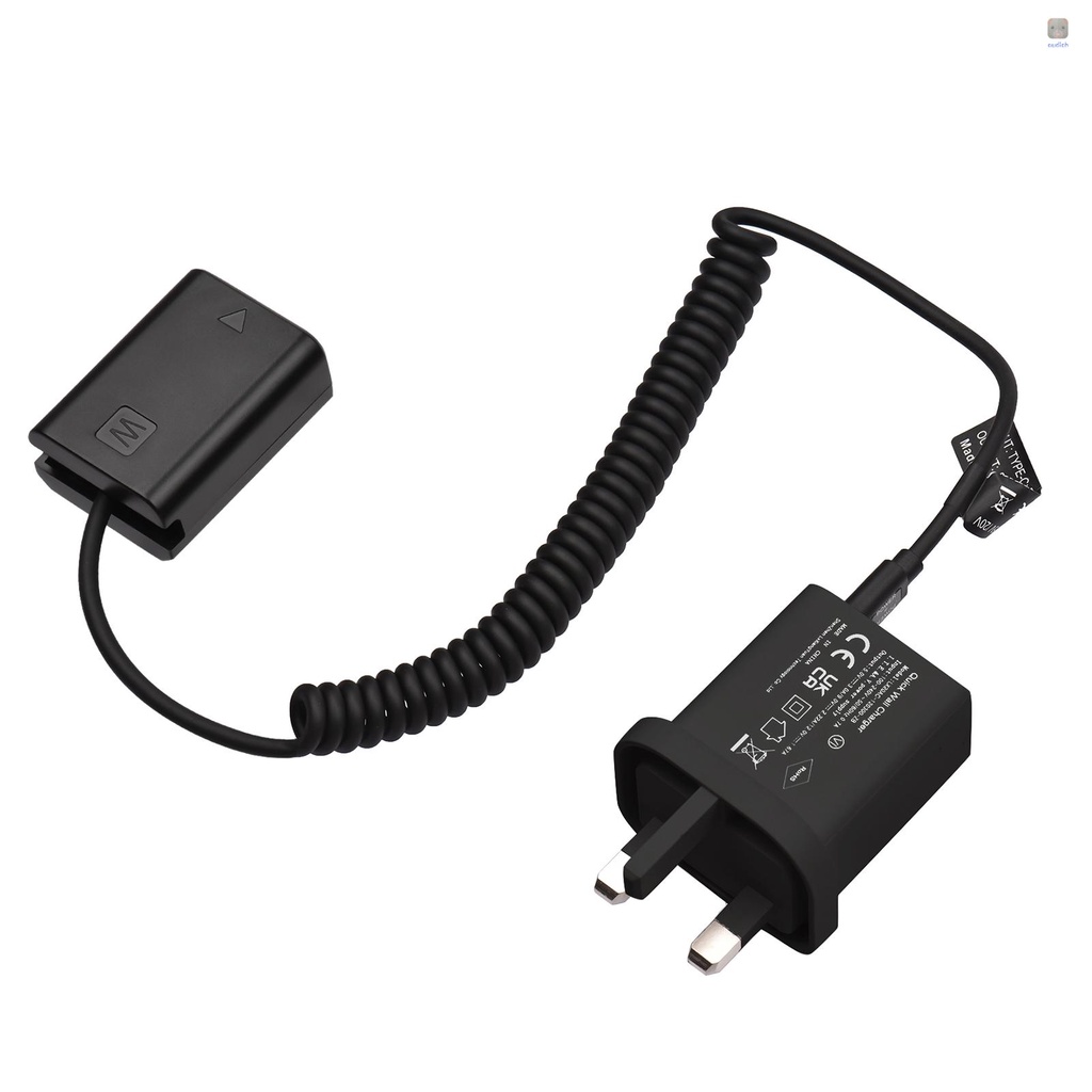 Đầu Nối Pin Andoer Type-C NP-FW50 20W PD Cho Pin A7S2 A7S A7 II R RII A7M2 A6000 A6300 A6500 A7000