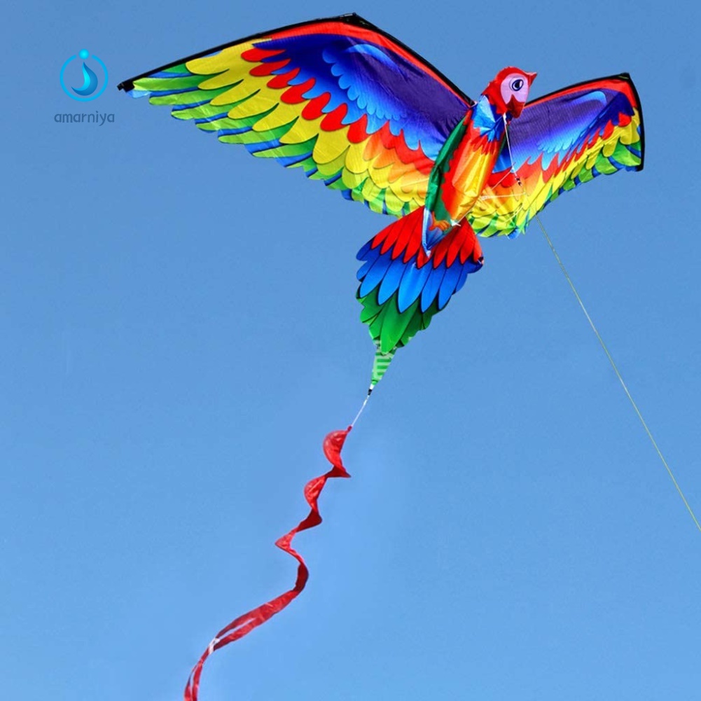 Diều Đồ Chơi Hình Chim Vẹt 3D Kèm Dây 100m