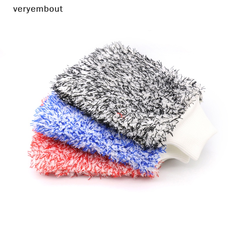 Găng Tay Rửa Xe Siêu Mềm Mại Bằng Sợi Microfiber