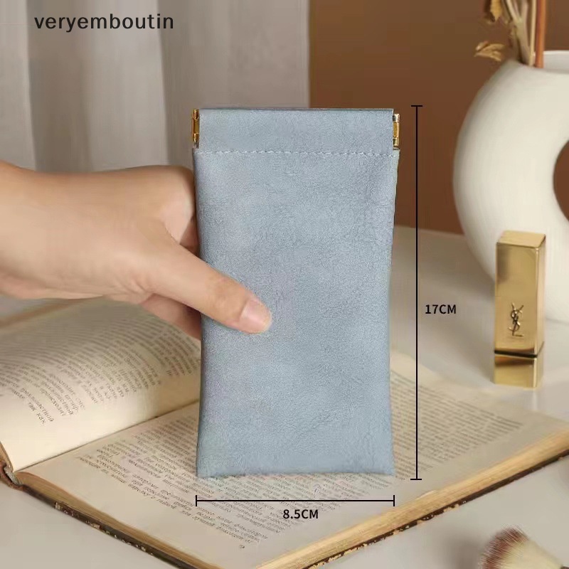 Túi Đựng Mắt Kính Bằng Da PU Mềm Màu Trơn Chống Nước