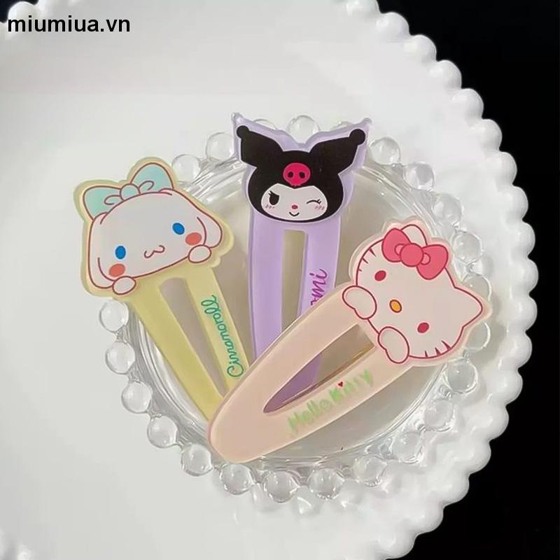 miumiuaSANRIO Kẹp Tóc Bằng Acrylic Họa Tiết Hoạt Hình Đáng Yêu