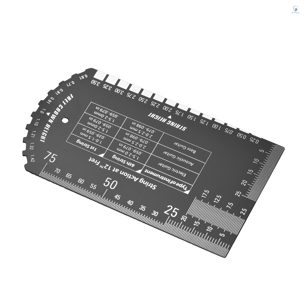 Thước Đo Chiều Cao Dây Đàn Baroque Bằng Kim Loại Kích Thước Bỏ Túi Cho Guitar Bass / Acoustic