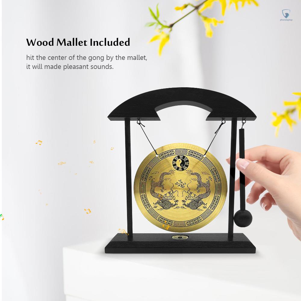 [laptvn] Chuông Gió Mini Để Bàn Trang Trí Hình Rồng Thái Cực Quyền Có Biểu Tượng Taiji