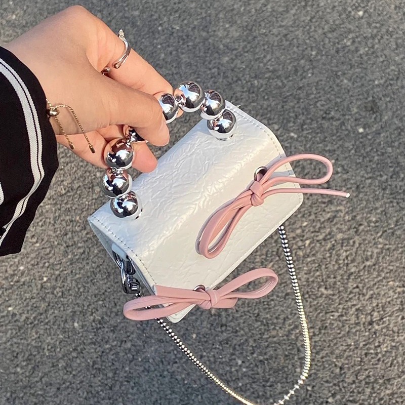 Túi Đeo Chéo mini Đính Nơ Dễ Thương Cho Nữ