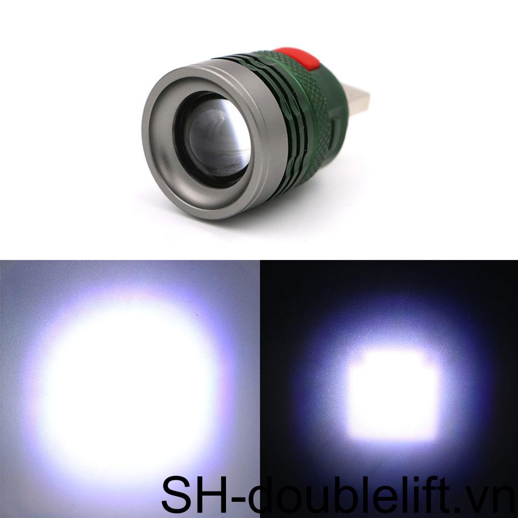 Đèn Pin 3 Bánh Răng Mini Bằng Hợp Kim Nhôm Giao Diện USB