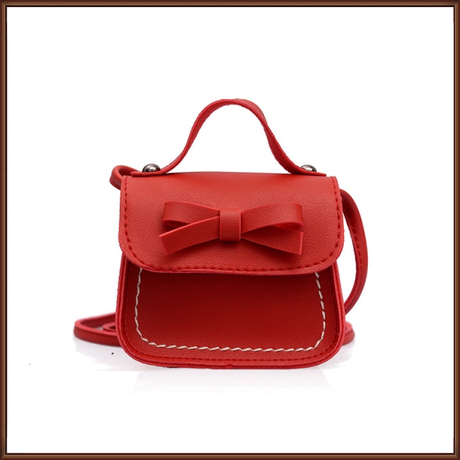 Túi Đeo Chéo Da PU Hình Vuông Nhỏ Nhắn Phong Cách Retro Dành Cho Trẻ Em