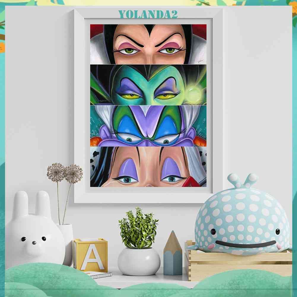 Bộ Tranh Đính Đá Tự Làm 30x40cm 24 Màu Hình Biệt Thự Disney