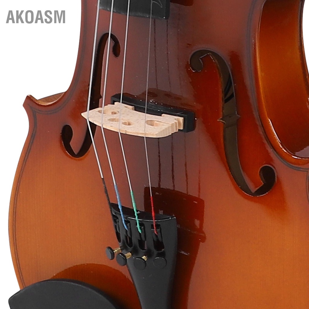 Violin Solid Wood Acoustic Music Instrument Electroacoustic EQ 4/4 dành cho người mới bắt đầu AVE03 AKOASM