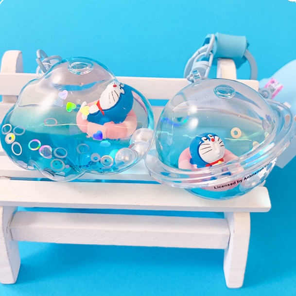 Móc Khóa Hình Bình Sữa Doremon Đáng Yêu