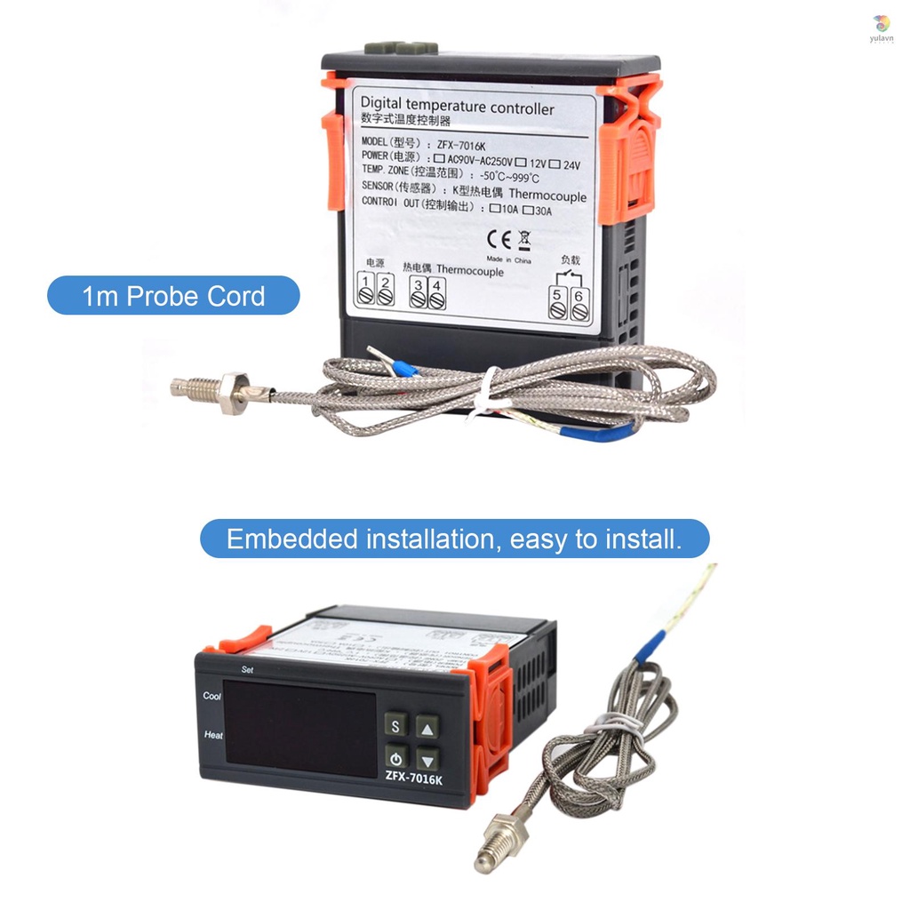 Bộ Điều Khiển Nhiệt Độ Kỹ Thuật Số Zf-7016K 30A Độ Chính Xác Cao Cho Tủ Lạnh