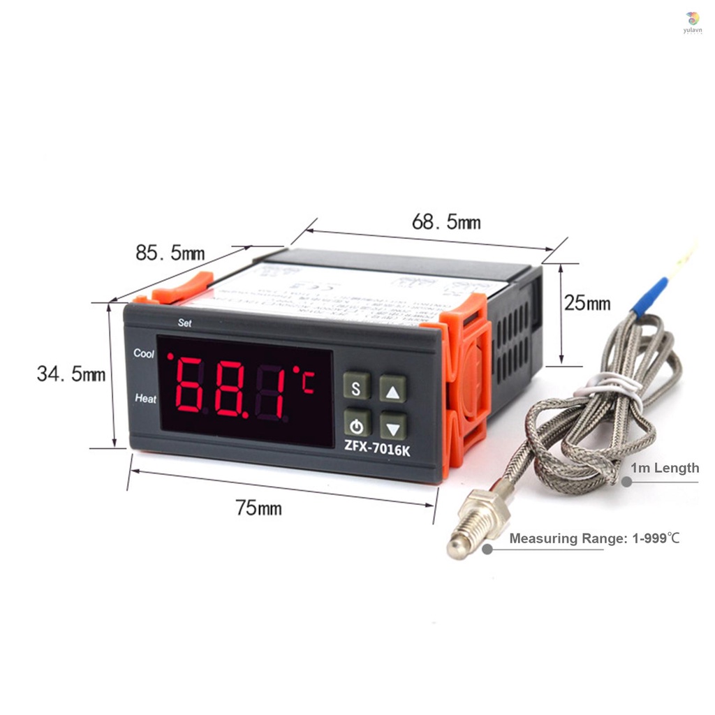 Bộ Điều Khiển Nhiệt Độ Kỹ Thuật Số Zf-7016K 30A Độ Chính Xác Cao Cho Tủ Lạnh