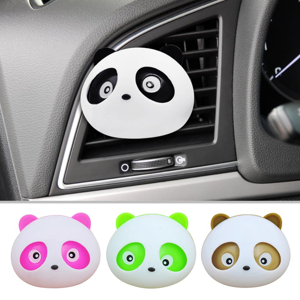 Bộ 2 Kẹp Khuếch Tán Nước Hoa Gắn Điều Hòa Xe Hơi Hình Gấu Trúc Hoạt Hình Đáng Yêu F1P4