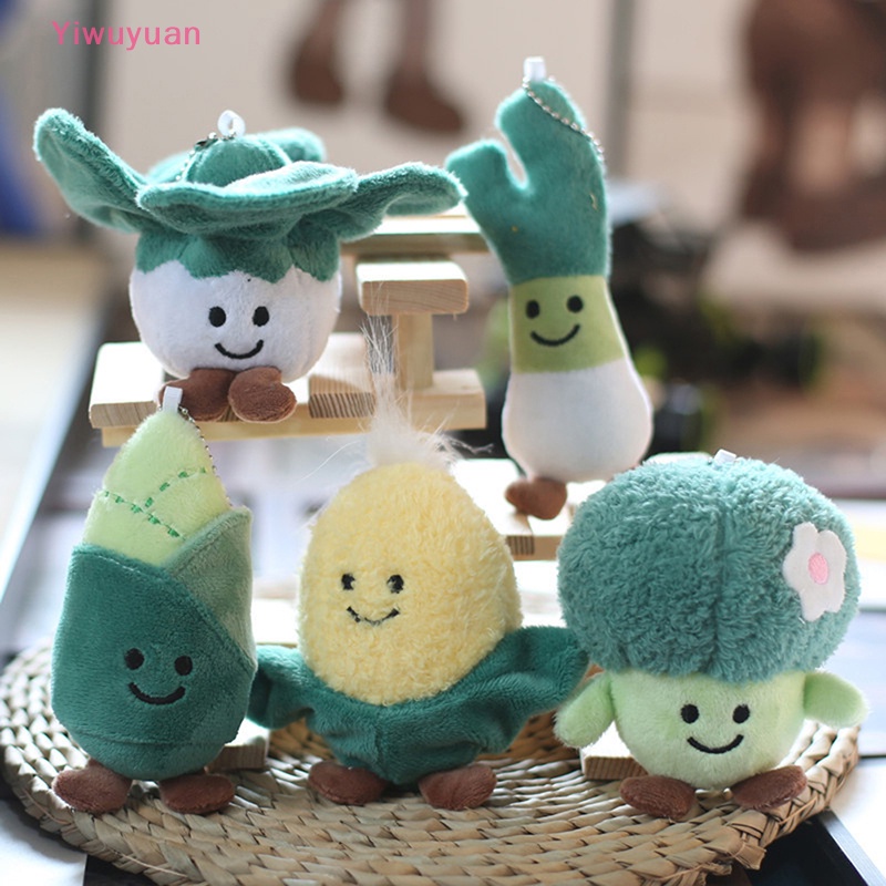 < Yiwuyuan > Móc Khóa Búp Bê Nhồi Bông Mềm Hình Bắp Broccoli Hoạt Hình Trang Trí Ba Lô Xe Hơi Trẻ Em Mới