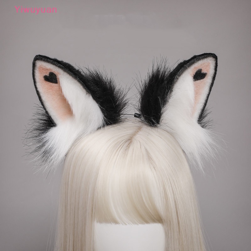 < Yiwuyuan > Băng Đô Tai Mèo Lông Xù Hóa Trang Lolita Mới