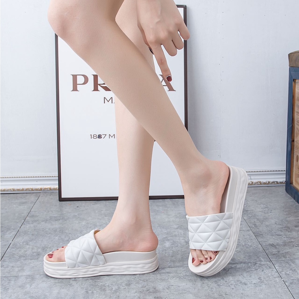Dép Xỏ Ngón Đế Dày Quai Ngang Đính Nơ Thời Trang Mùa Hè 2023 AA4211 Cho Nữ