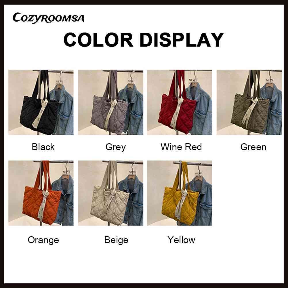 Túi Tote Đeo Vai Cỡ Lớn Chất Liệu Nylon Họa Tiết Sọc Caro Phong Cách Cổ Điển Thời Trang Cho Nữ