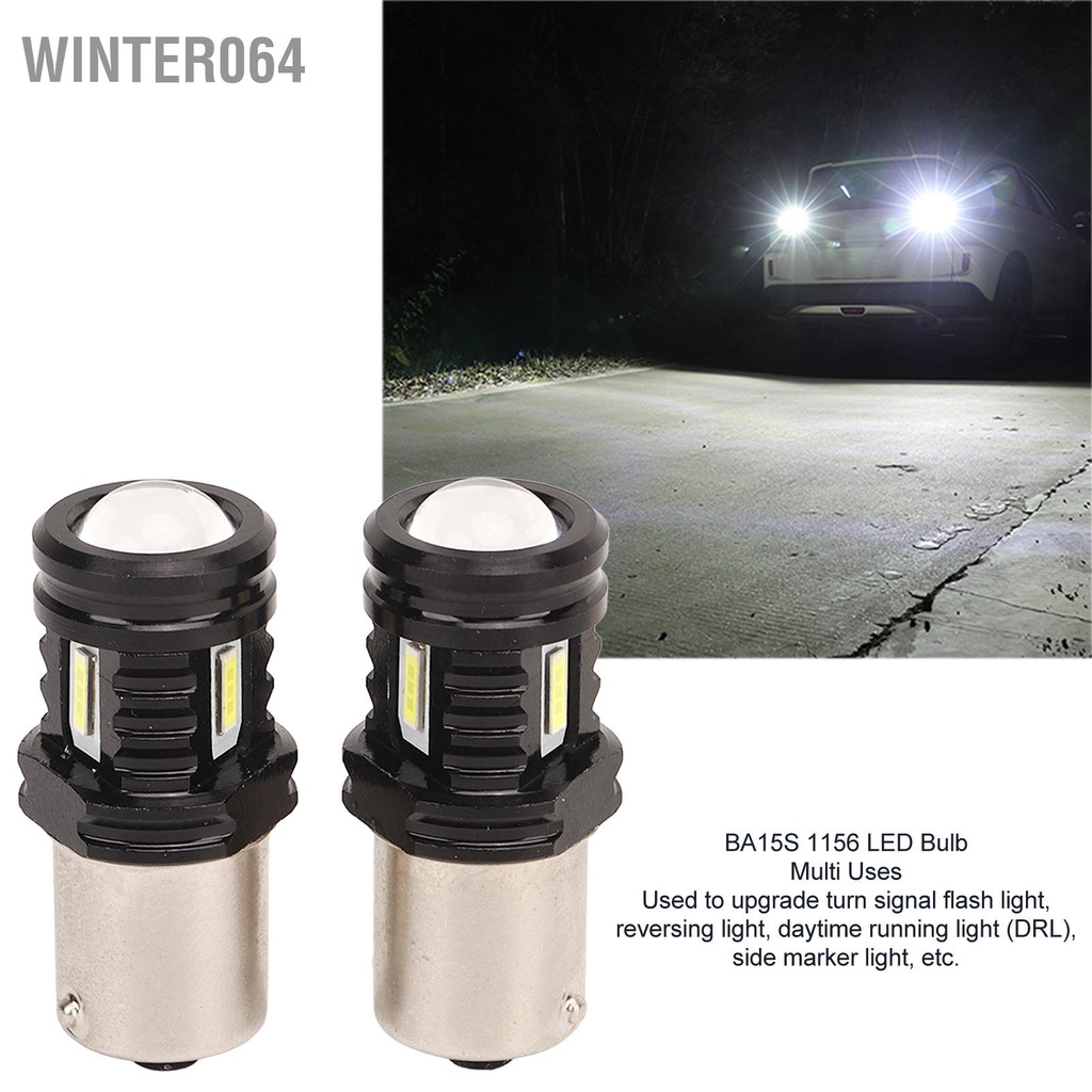 Winter064 2 Bóng Đèn LED 120W 1500LM BA15S 1156 Siêu Sáng 12‑24V Tín Hiệu Đa Năng Ngược Cho Xe SUV Tải RV