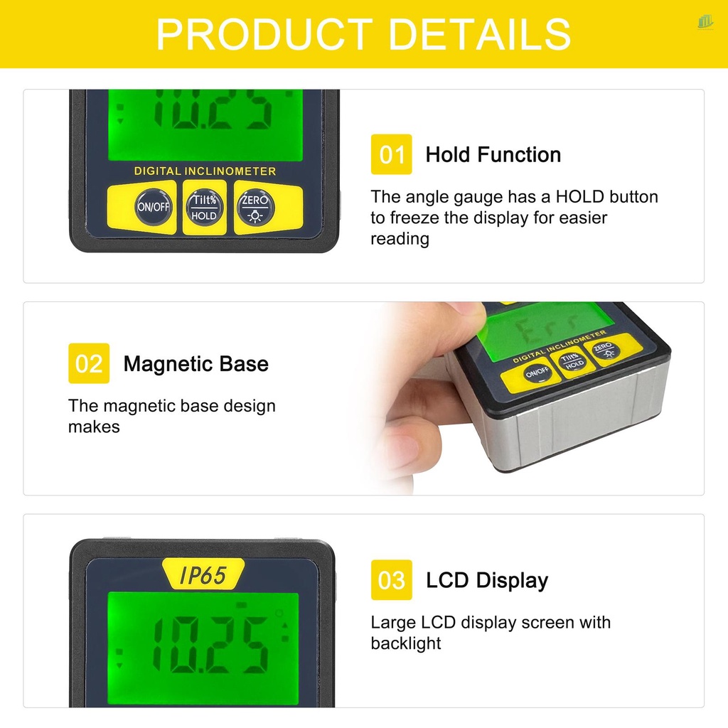 Đồng Hồ Đo Độ Sâu Kỹ Thuật Số Từ Tính (s2mwvn) Kháng Nước Và Góc Nhìn Mini Chống Bụi Màn Hình LCD IP65