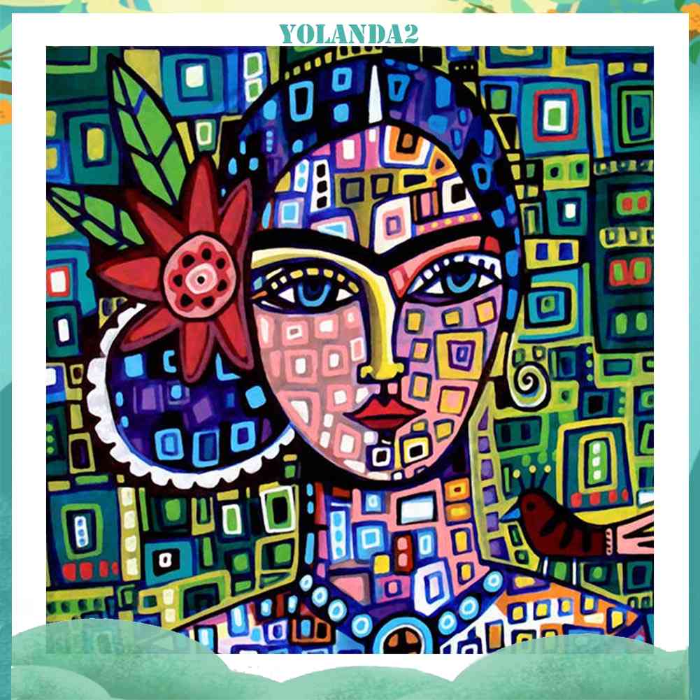 Tranh Đính Đá Kim Cương Toàn Bộ 5D DIY Hình Vẽ Người Đẹp Trừu Tượng