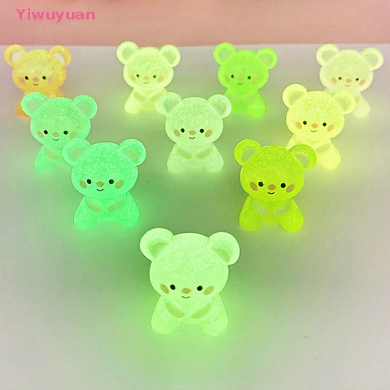 Bộ 5 Phụ Kiện Trang Trí Nghệ Thuật Hình Gấu Koala Bằng Nhựa Màu Dạ Quang DIY Mới