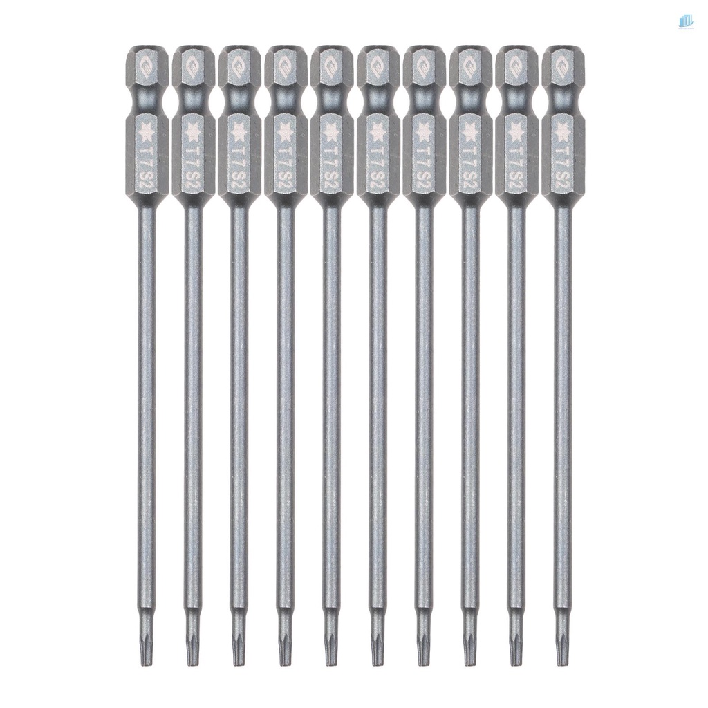 Bộ 10 Mũi Tuốc Nơ Vít Torx Bit 1 / 4-inch Tamper 3.93-inch S2 Bằng Thép Từ Tính Chống Thấm Nước Chuyên Dụng Cho Sửa Chữa Điện